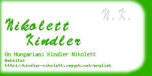 nikolett kindler business card